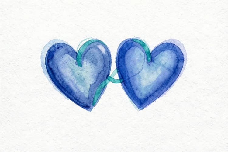 Símbolo do método Gottman com dois corações interligados.